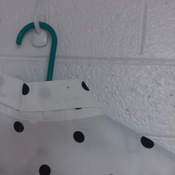 White Polka Dot Cuffed Shirt - Picture 5 of 5